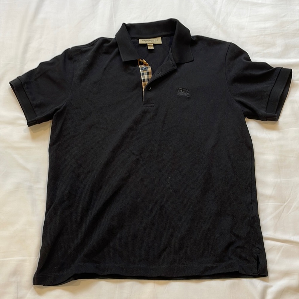 Burberry Monogram Motif Cotton Piqué Polo Shirt